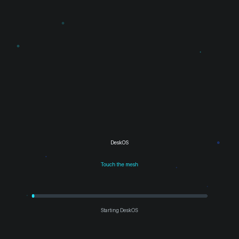DeskOS animated boot sequence
