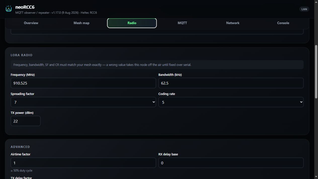 Observer radio metrics
