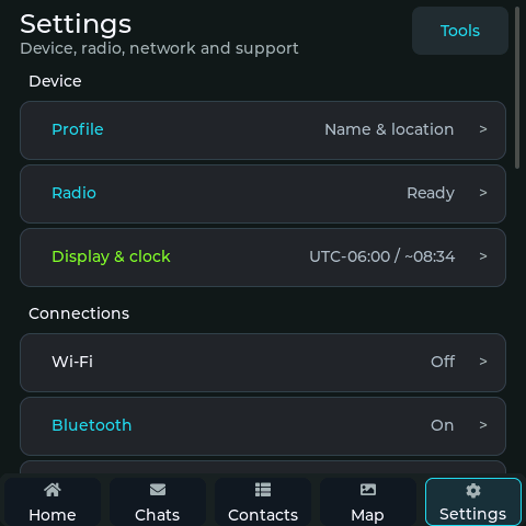 DeskOS Settings on the physical D1L