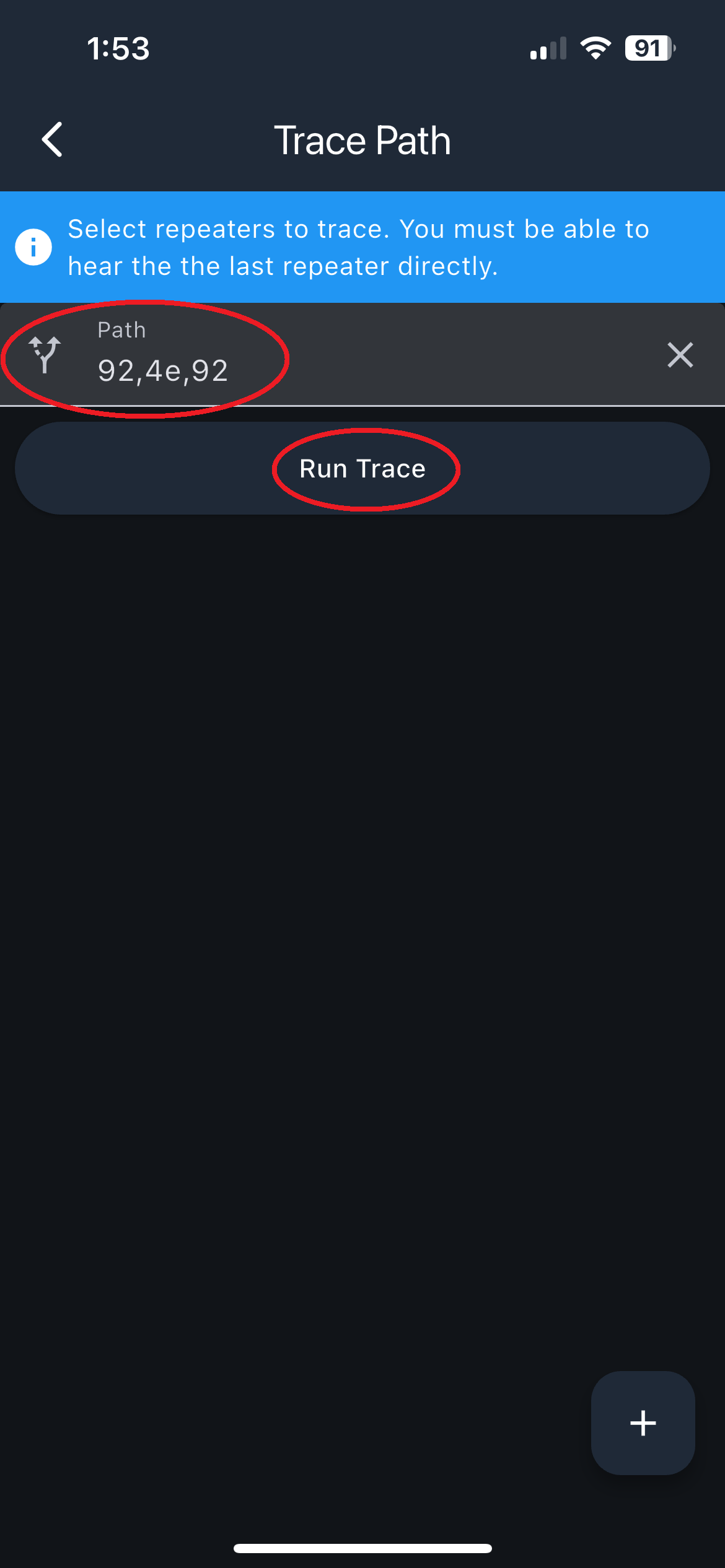 Multi-hop path ready to trace